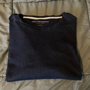Johnston & Murphy Long Sleeve TShirt Navy Size Large